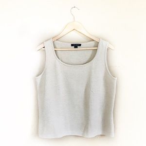 St John Santana Knit Small Tank Wool Tan Beige